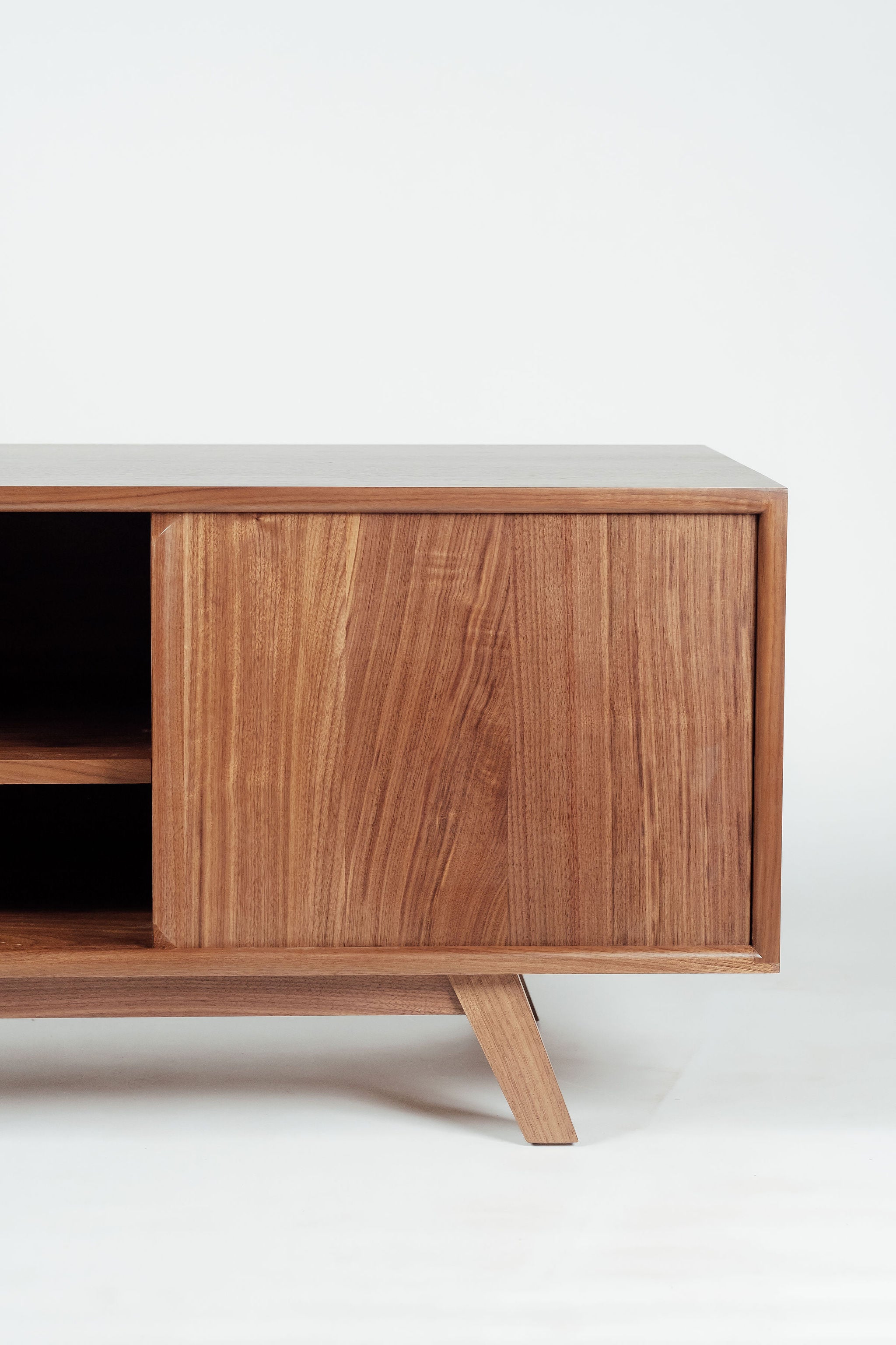 Zenith midcentury modern Media Credenza by Hunt & Noyer Furniture handmade in Michigan
