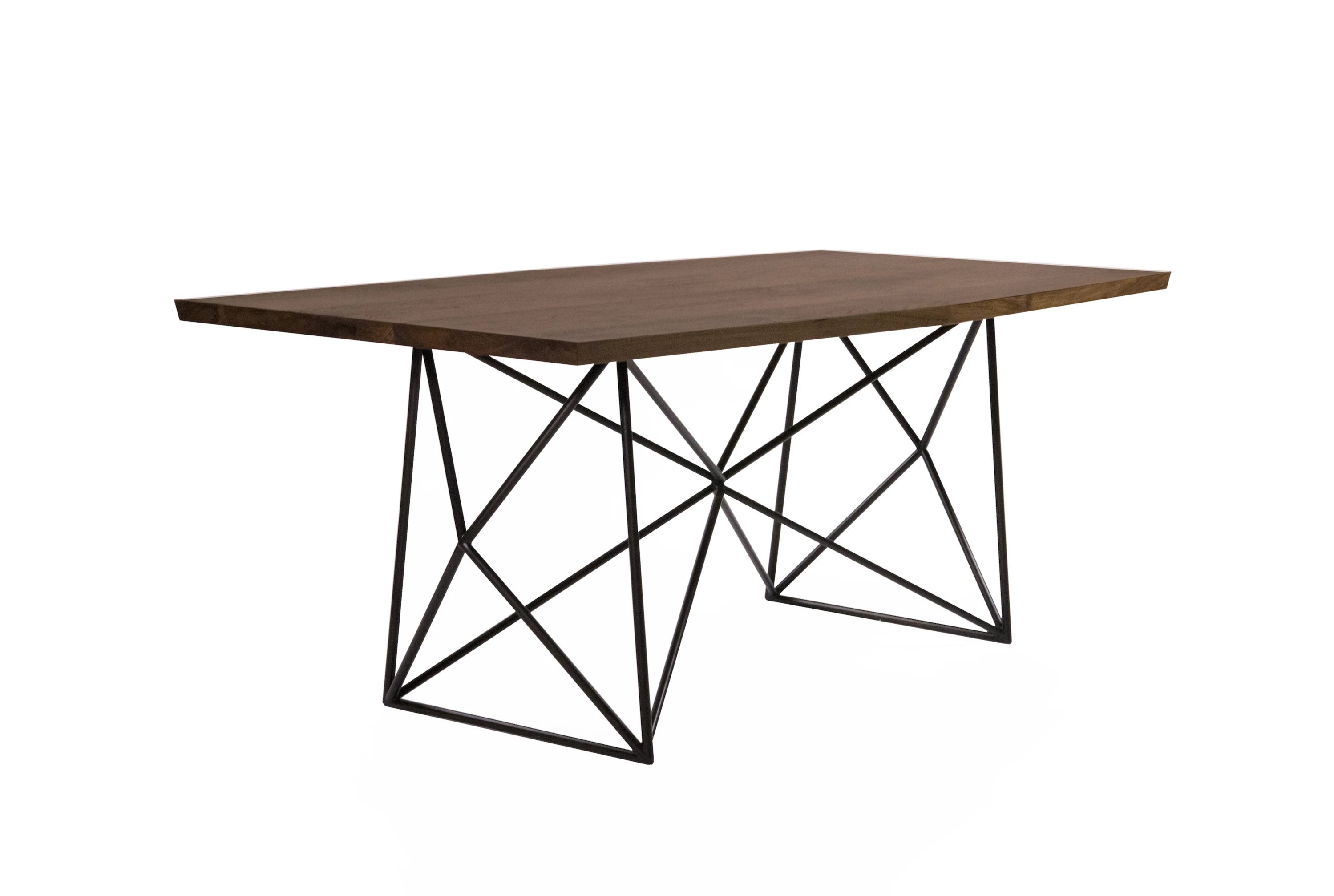 Fuller midcentury modern walnut wood Dining Table handcrafted by Hunt & Noyer in Michigan
