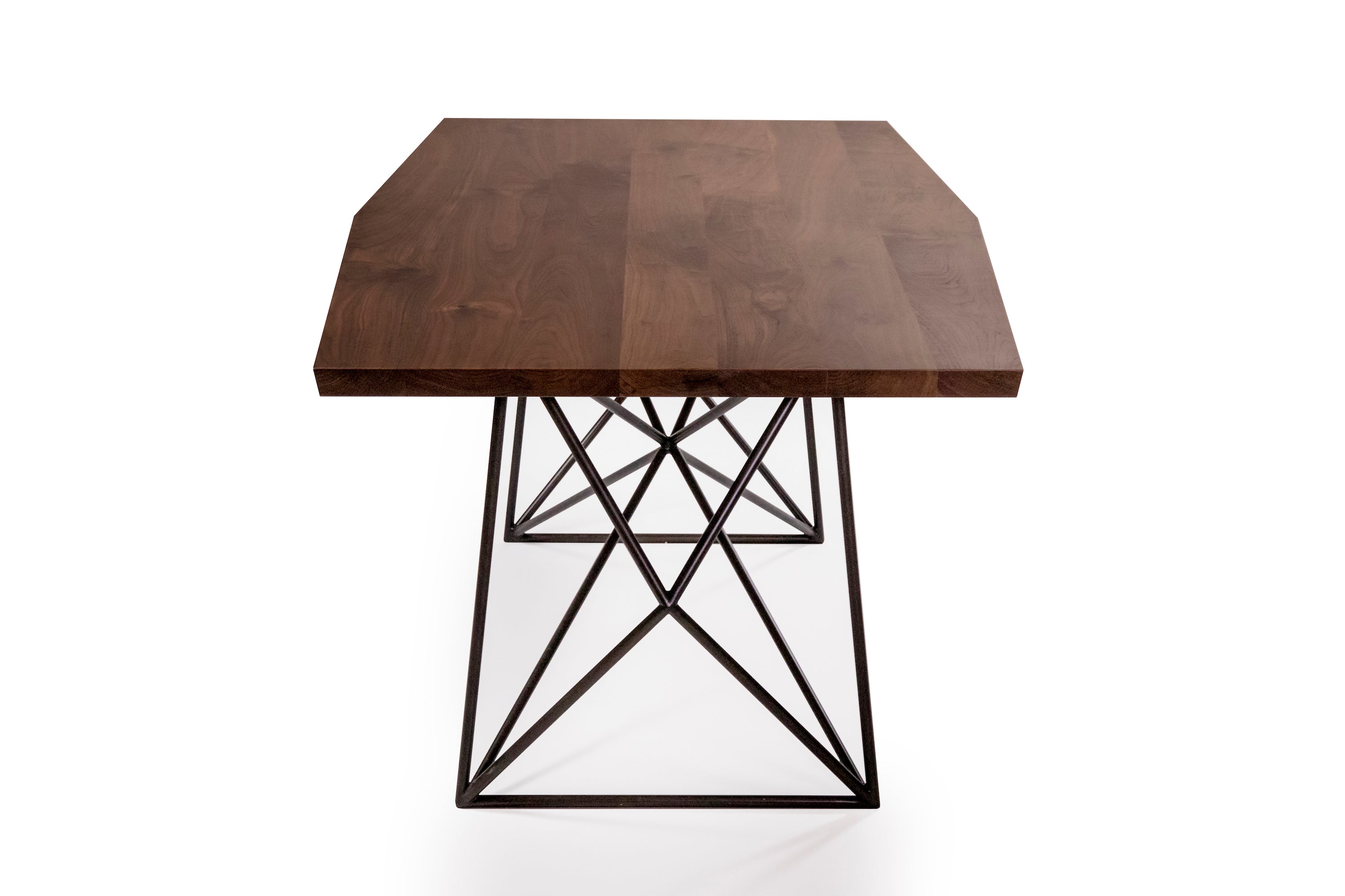 Fuller midcentury modern walnut wood Dining Table handcrafted by Hunt & Noyer in Michigan