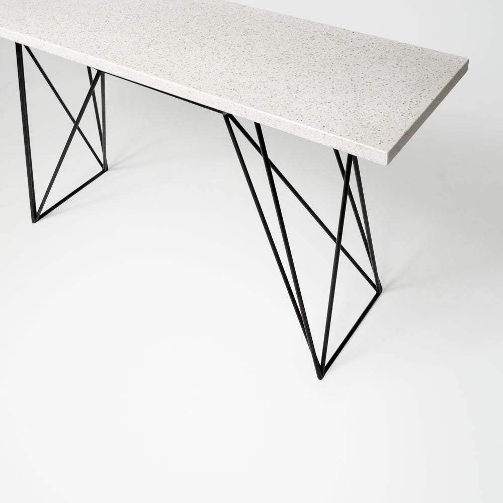 Fuller midcentury modern quartz Console Table by Hunt & Noyer in Michigan