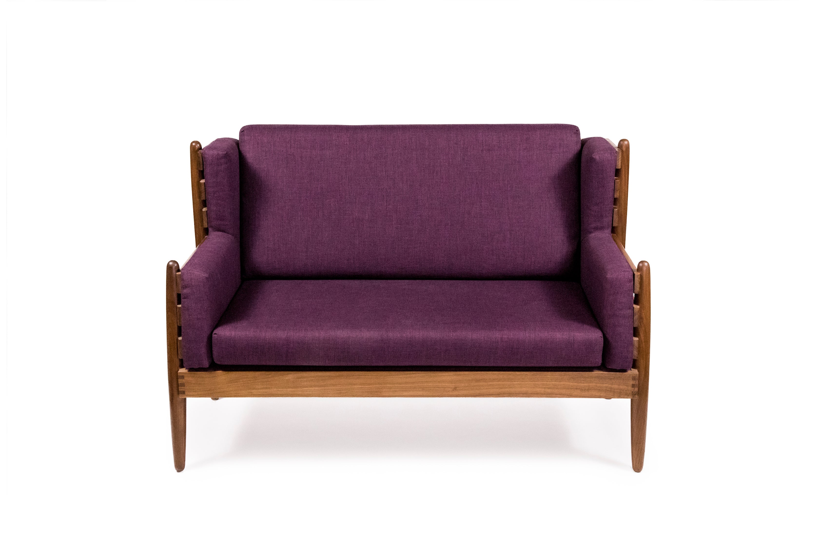 Wright Compact midcentury modern Sofa handcrafted by Hunt & Noyer in Michigan